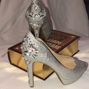 Wedding Gianni Bini Merri silver/glitter,  size 7